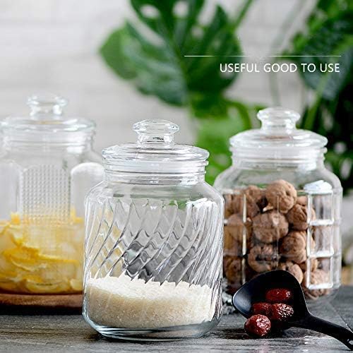 Image of 2300 ML Glass Storage Jar - Large Airtight Kitchen Container, Clear Preserve Jar for Pickles, Masala, Sugar, Cookies & Dry Food - Pack of 1, Premium Food-Safe & Leak Proof AC