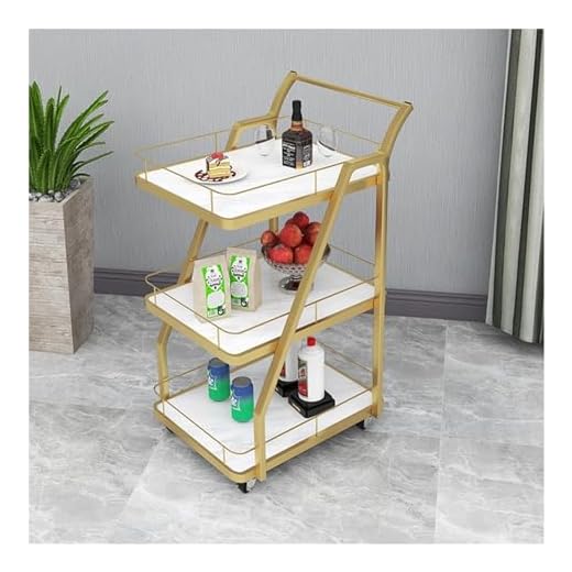 LEIYTFE 3-Tier Mobile Serving Cart