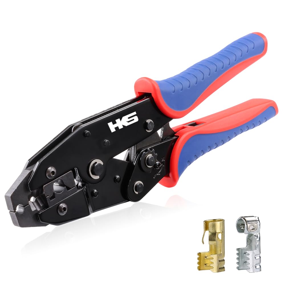 HKS Spark Plug Connector Crimping Tool For Ignition Cable and Spark Plug Wire - Ratcheting Wire Crimpers - Max Diameter 8.5mm - Ratchet Terminal Crimper - Electrical Crimping Tool