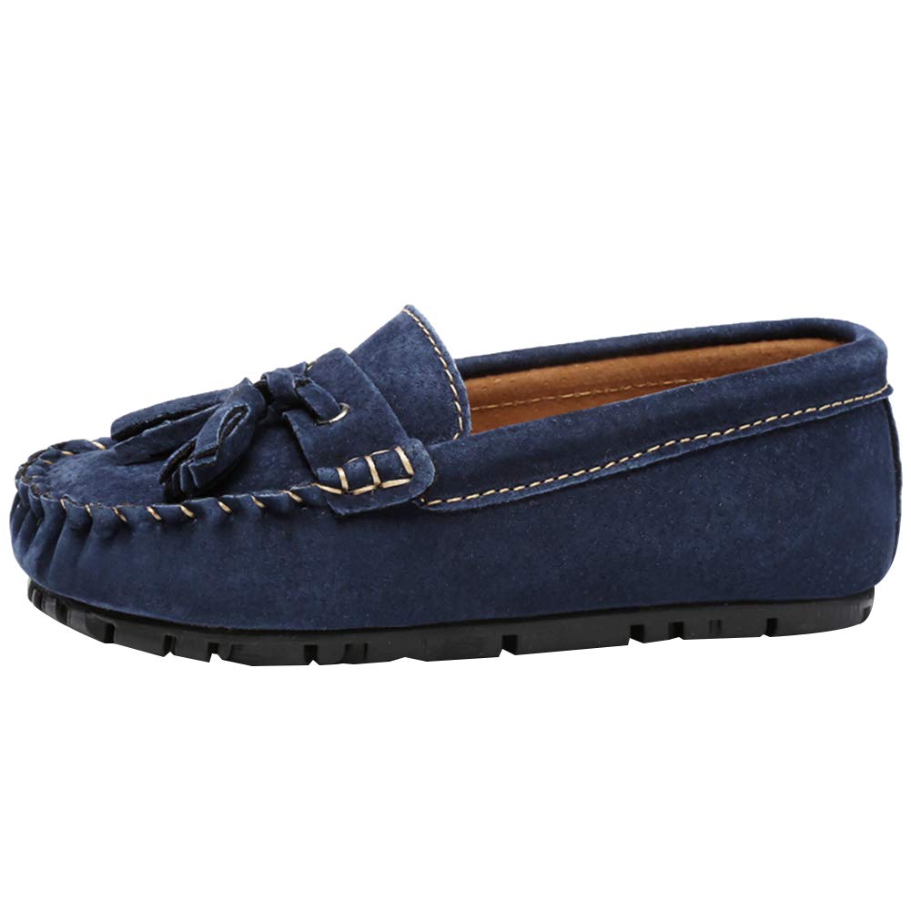 amropi Garçon Mocassins Suède Chaussures de Ville Mariage Tassel Loafers Plates