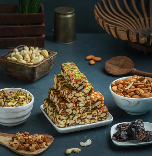 Image of Dry Fruit Hub Energy Bites 250g | Sugar Free Dry Fruit Chikki With Sweetness oF Dates, Kaju, Badam, Pista & Pure Ghee | Protein Rich Healthy Snack | Dates Barfi | No Added Sugar