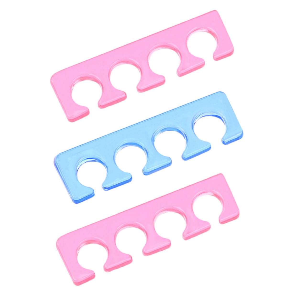 PartyKindom Manicure Tools 3pcs Nail Separator Finger Dividers for Nails Toes Silicone Material Comfortable Easy to Use