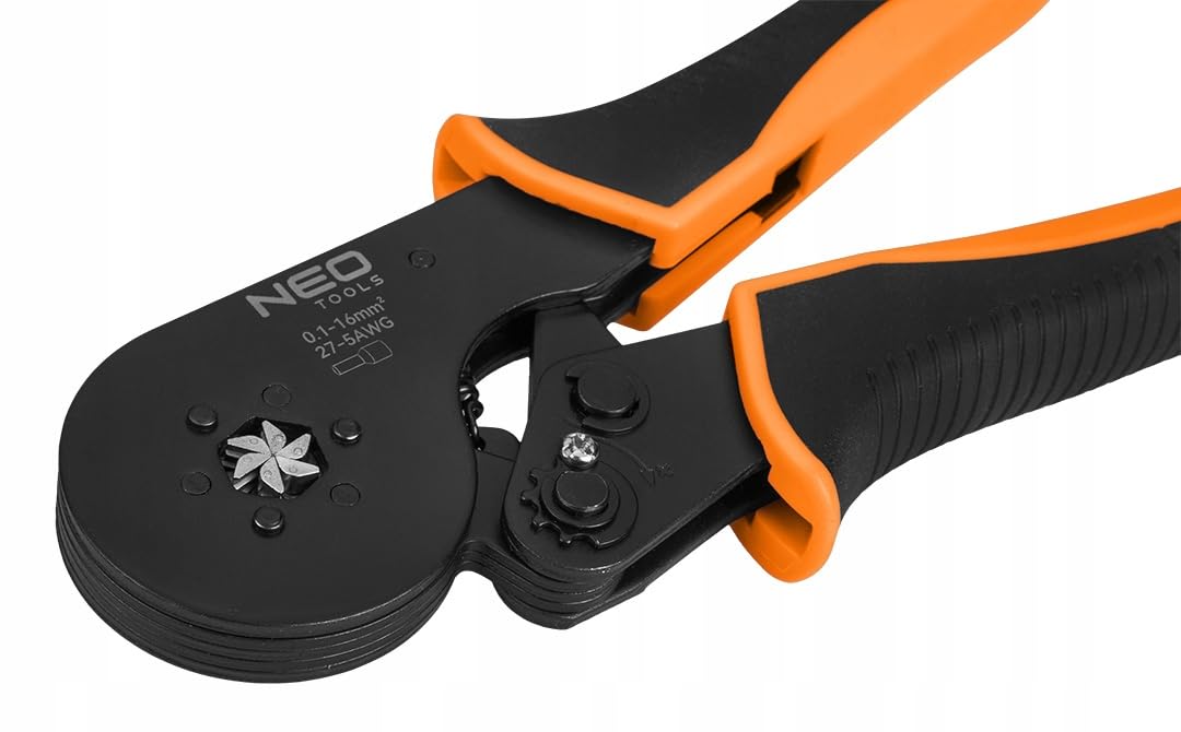 NEO TOOLS Pinza crimpatrice per capicorda, pinza crimpatrice per 0,1 – 16 mm², per capicorda isolati, pinza per crimpare