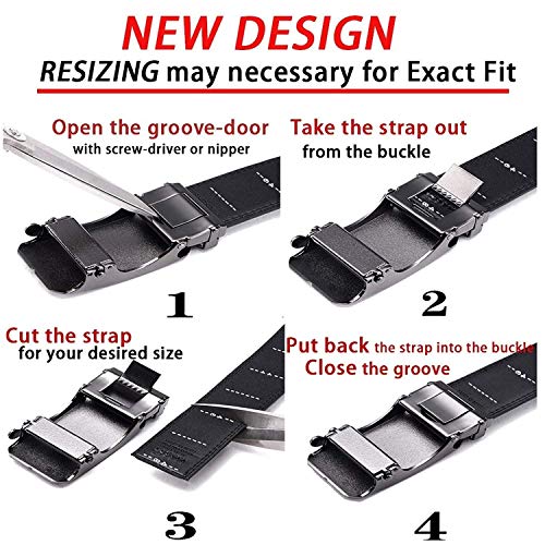 Xhtang -Cintura da uomo in Pelle con Fibbia