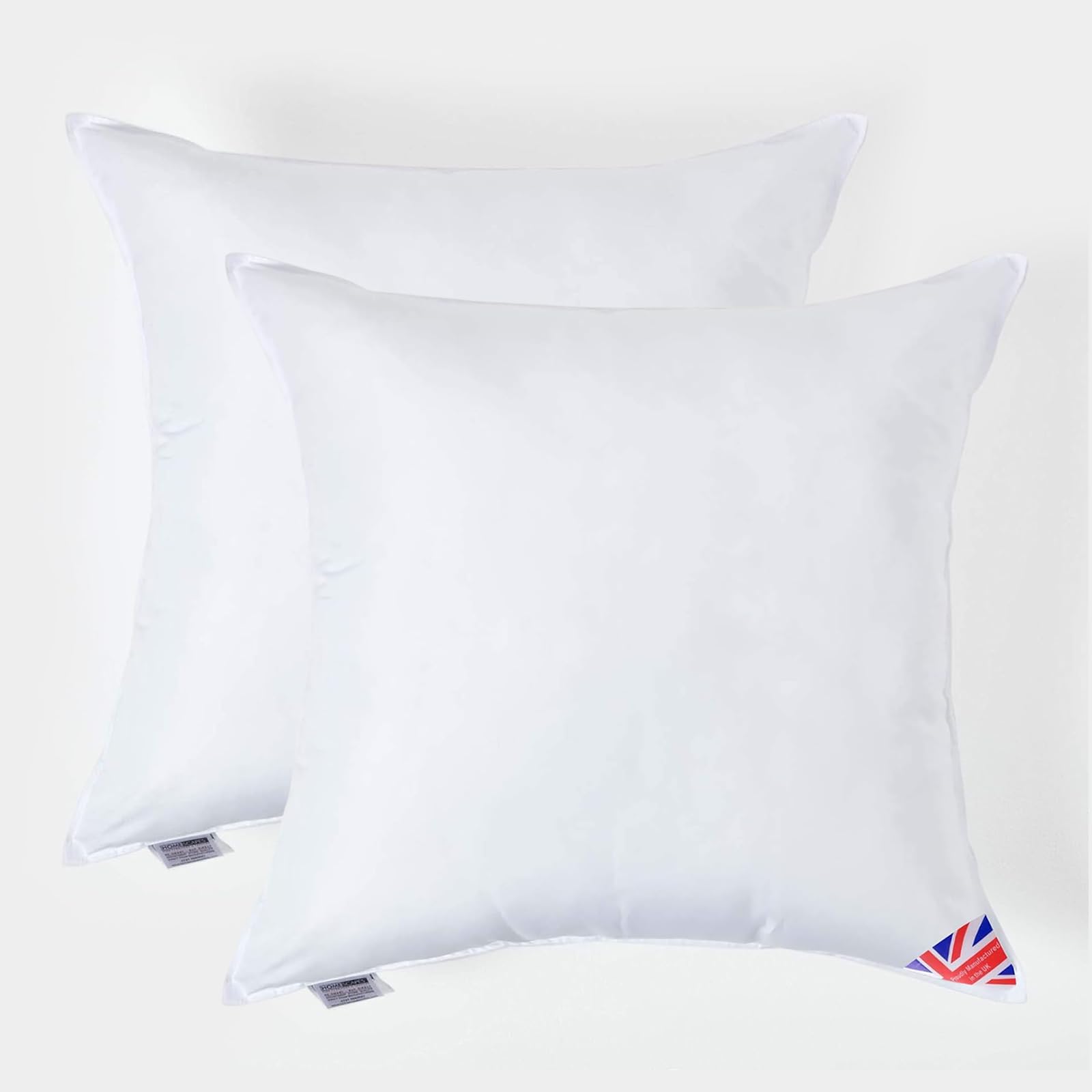 HOMESCAPES 2 Pack Luxury Super Microfibre Cushion Inserts 80cm x 80cm (32 x 32”) Perfect Bounce Back and Soft Cover Generously Filled Inner Pads Hypoallergenic Cushion Filler Handmade Machine Washable