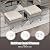 Tangkula 7 Pieces Patio Dining Furniture Set, Outdoor PE Rattan Sectional Sofa Set with Soft Cushions, Ottomans and Tempered Glass Table, Wicker Conversation Set (Mix Gray + Off White)