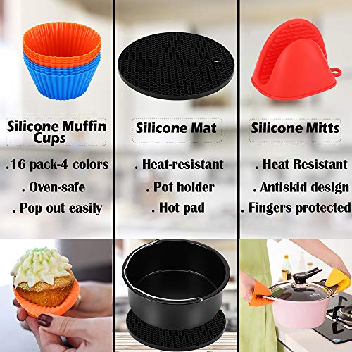 Esjay Cake Baking Pan Set for Ninja Foodi 6.5, 8Qt, Instant Pot 6, 8Qt, Air Fryer Accessories - Thumbnail 7