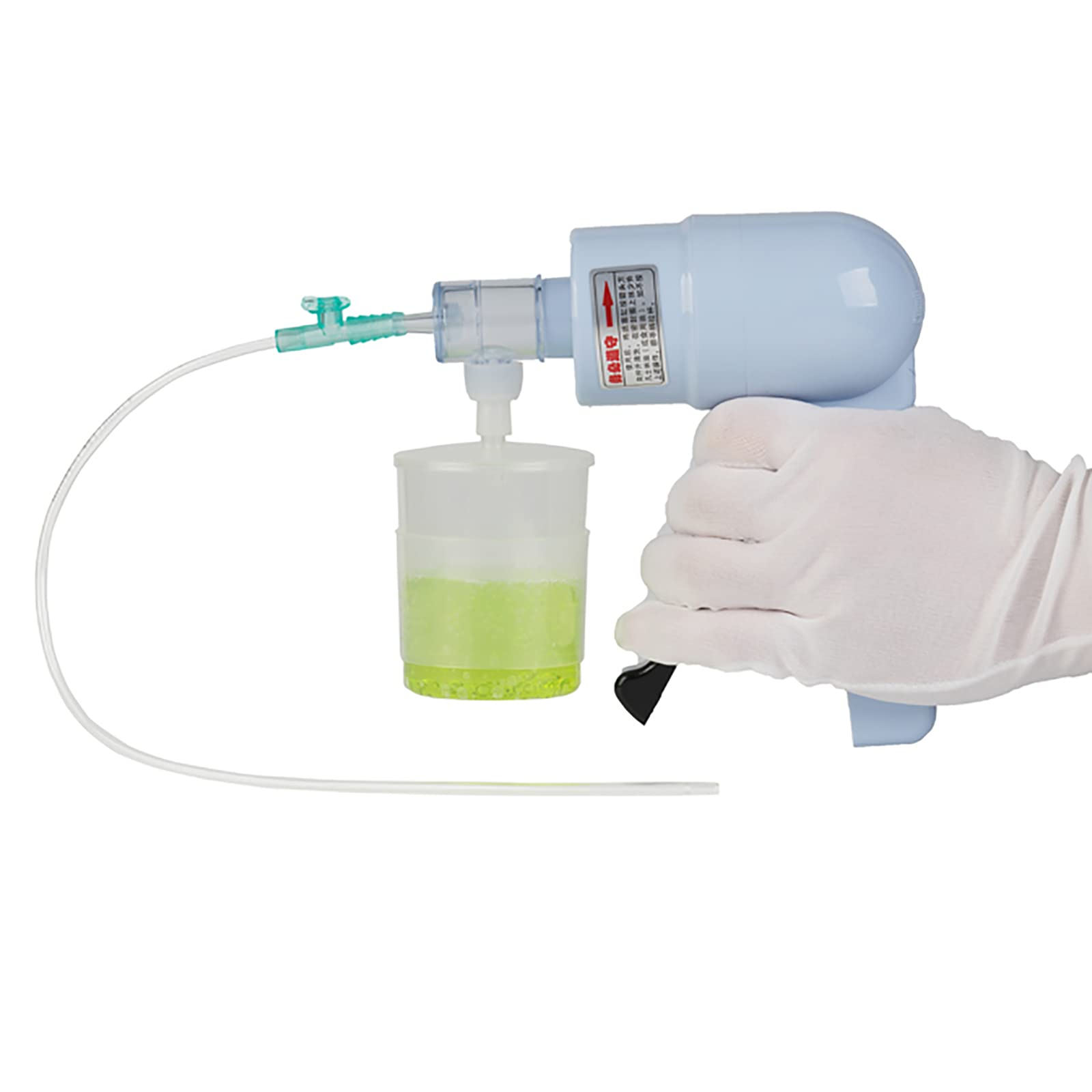 Bomba de succión Manual, máquina portátil de secreción de moco de flema con 10 catéteres Suaves, fácil de Limpiar, Dispositivo de Ayuda para el esputo para bebés, Descarga Nasal