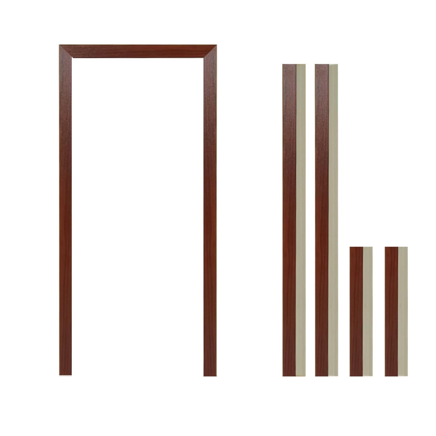 WPC Textured Door Frame, Wooden Finish,for Interior Use WPC Door Frame 850 Density Dark Teak Textured Ideal for Bedroom, Bathroom, Balcony, Office, Kitchen (1, Walnut, 10 Inch)-image-9