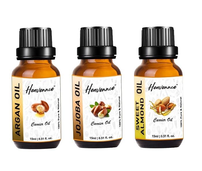 Argan Oil | Jojoba Oil | Sweet Almond Oil Combo For Skin | Hair Care | Massaging | Pack of 3 (45 ml)-image-38
