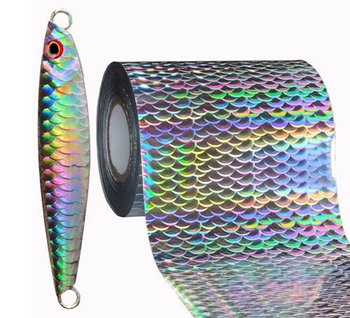 KTGCOZS 4cm*50m Colorful Hot Stamping Foil for Fishing Lure Jigs Baits Spoon Paper
