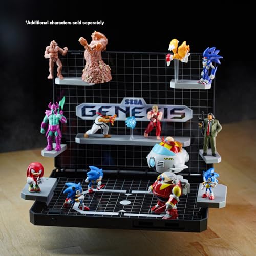 Image of Console Heroes SEGA Genesis Supervillain Boss Bundle Display - Includes 4 Villain Figures + Cartridge Storage Tray - Officially Licensed SEGA Collector Set