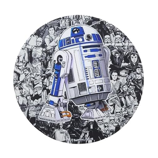 WONDEE Star Wars Alfombrilla Ratón de R2D2 con Personajes Icónicos, Alfombrilla Ratón Redonda Antideslizante y Lavable, Star Wars Regalos Originales Frikis Disney (Sello Oficial) | Ya disponible en tu tienda friki favorita! En mundofriki.es!