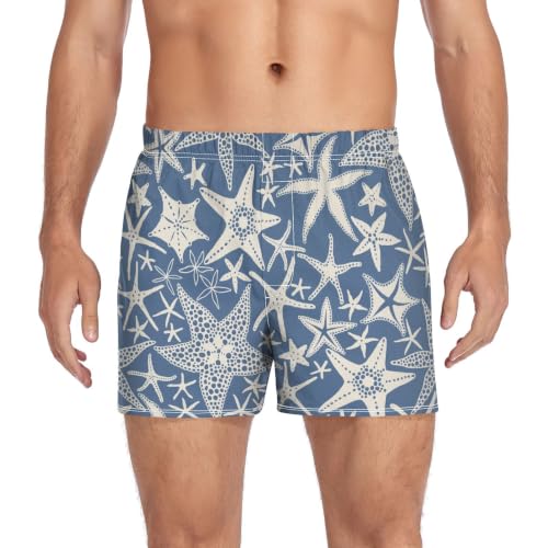 Image of Men's Boxer Shorts Cotton Loose Underwear with Button Fly