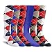 Argyle Golf Socks: Over-The-Calf Bundle Pack: Red, White, and Blue