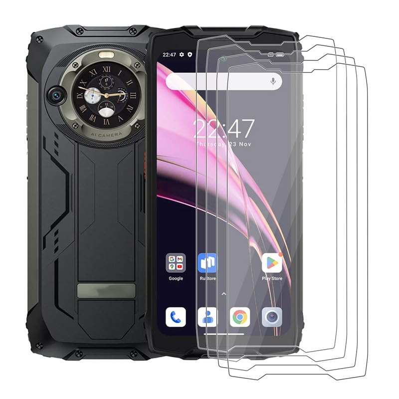 Ikiiqii Screen Protector for Blackview BV9300 Pro (6.70")(4 Pack), 9H Hardness Tempered Glass HD Anti-Scratch, Anti-Fingerprint Film Protective for