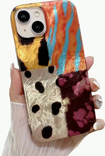 Coque iPhone 15 léopard paillettes résistante aux chocs