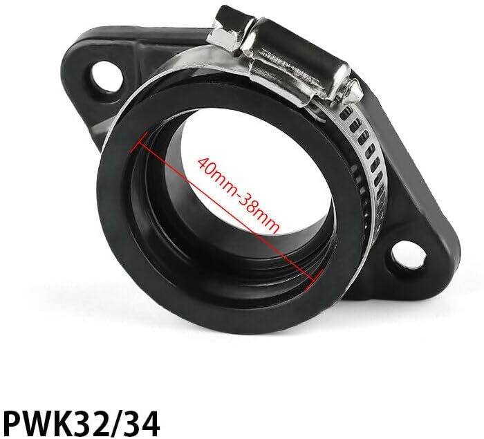 Miniatura 3 de DELUXEMOTO PWK - Adaptador de colector de admisión de carburador PWK de 1.260 in y 111.5 ft, para arranque de tubería de carburador ATV