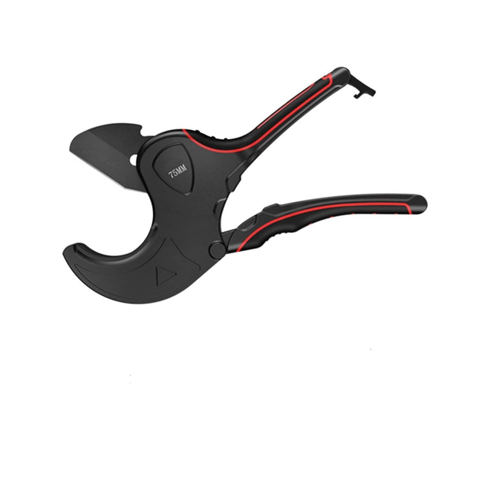 Cortatubos, PVC/PPR Tijeras de cortador de tubería, con cortador de tubería de trinquete de tratamiento, 0-32/42/63/7 5MM, Tijeras de tubería SK5 Herramientas de mano(F6904 0-75MM)