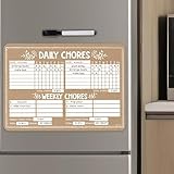 Magnetic Chore Chart for Kids Multiple Kids – Dry Erase Chores Chart for Teens. Adults, Kraft Responsibility Chore Board for Family