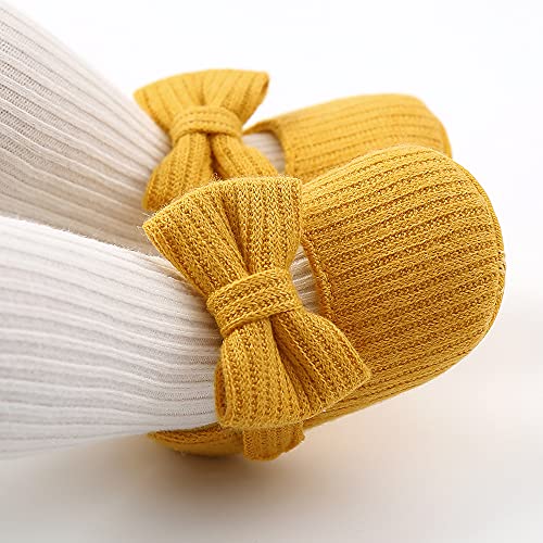 Qwzban Infant Baby Girls Soft Sole Bowknot Princess Wedding Dress Mary Jane Flats Prewalker Newborn Light Baby Sneaker Shoes 0-18 Months #TOP1
