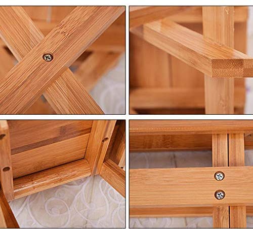 Wzf Folding Bamboo Bench, Stool For Living Room At Home Solid Wood Outdoor Footrest Picnic Pesca Small Bench #TOP4