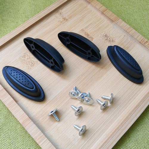 2 Pair Luggage Side Feet Suitcase Bracket Foot Replacements Luggage Case Legs with Screws, Anti-Slip Foot Nails, Travel Case Foot Studs, DIY Project2