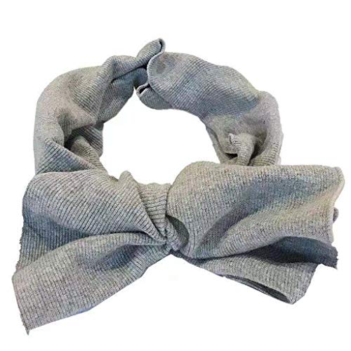 MHDGG 1PCS Headbands for Women Knot Headband Bow Headband Stretchy Hair Bands Wide Headbands for Women Hairband Hair Hoops Hair Accessories,Gray