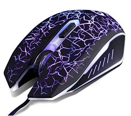 Gaming Mouse,Wired Mouse,Ergonomic Led Mouse,Cool Mouse For Laptop Pc Computer Gamer (Type1-Black) #TOP1