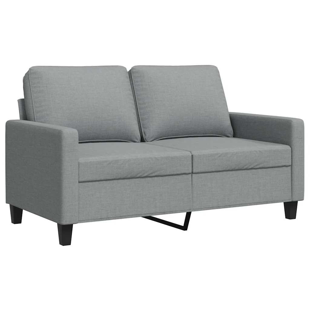 vidaXL Divano a 2 Posti Grigio Chiaro 120 cm in Tessuto