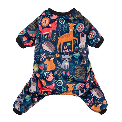 CuteBone Dog Pajamas Forest Family Dog Apparel Dog Jumpsuit Pet Clothes Pajamas Coat