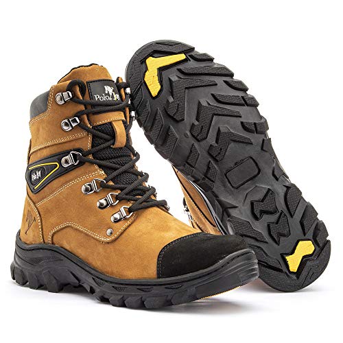 Bota Masculina Em Couro Polo Joy Cano Longo (39, Milho)
