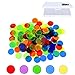Chostky 500 pcs jetons de Bingo, comptoirs en Plastique comptant Les jetons colorés, marqueurs de Jeu de Maths Transparents, comptage et Jouets mathématiques avec Une boîte de Rangement (19mm)