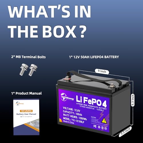 Image of 12V 100Ah LiFePO4 Lithium Battery, Rechargeable Solar Battery, 100A BMS Board, Up to 15000 Deep Cycles, Perfect for RV, Solar System, Trolling Motor, Camper, Fishing Boat