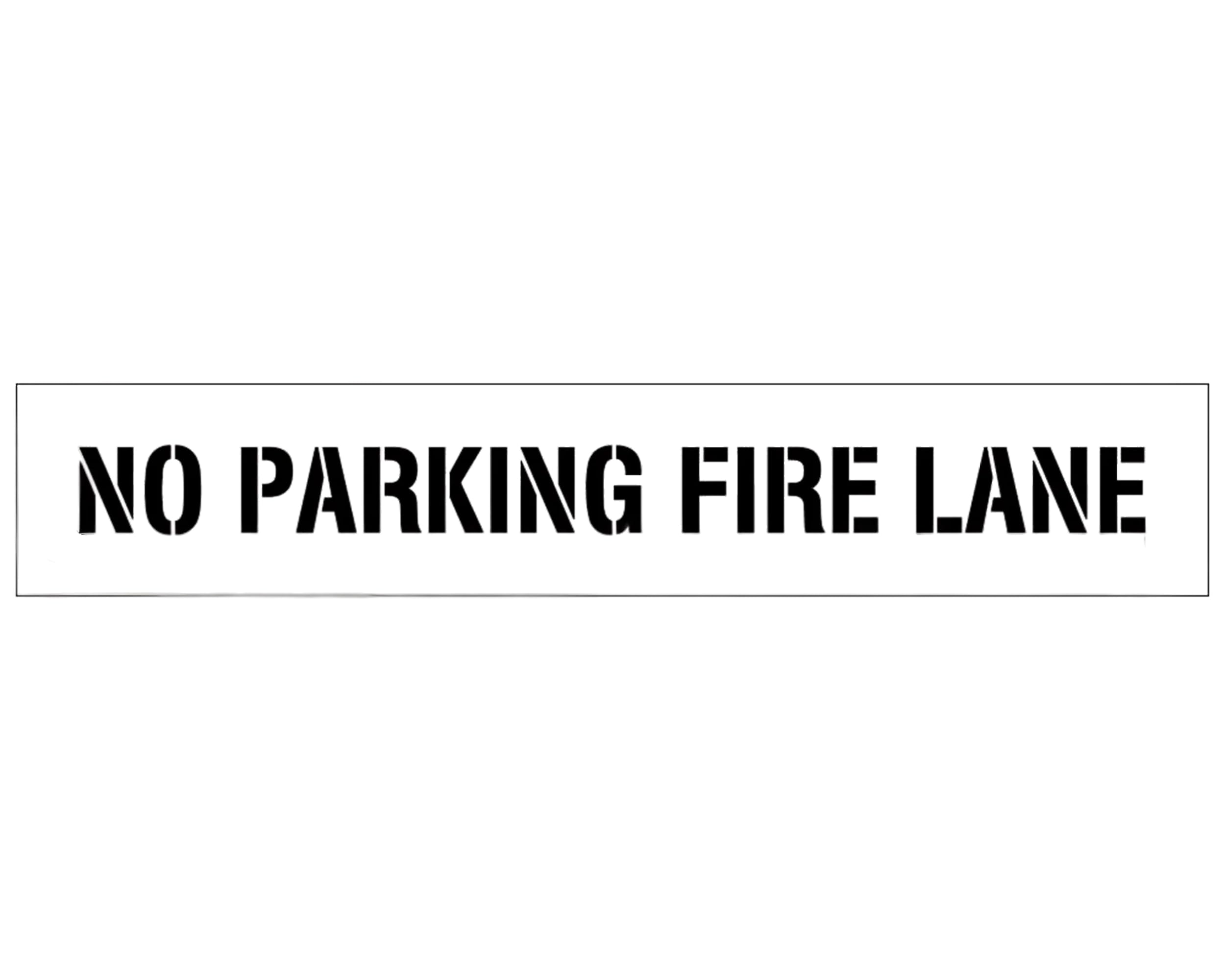 NO Parking FIRE Lane Combo Stencil (4") | Part#: 10004367 | 50.25" W x 4" H | 2 Common Parking Stencils in 1 Convenient Package | Pavement Marking | Durable 1/8" PolyTough Lifetime | Made in USA