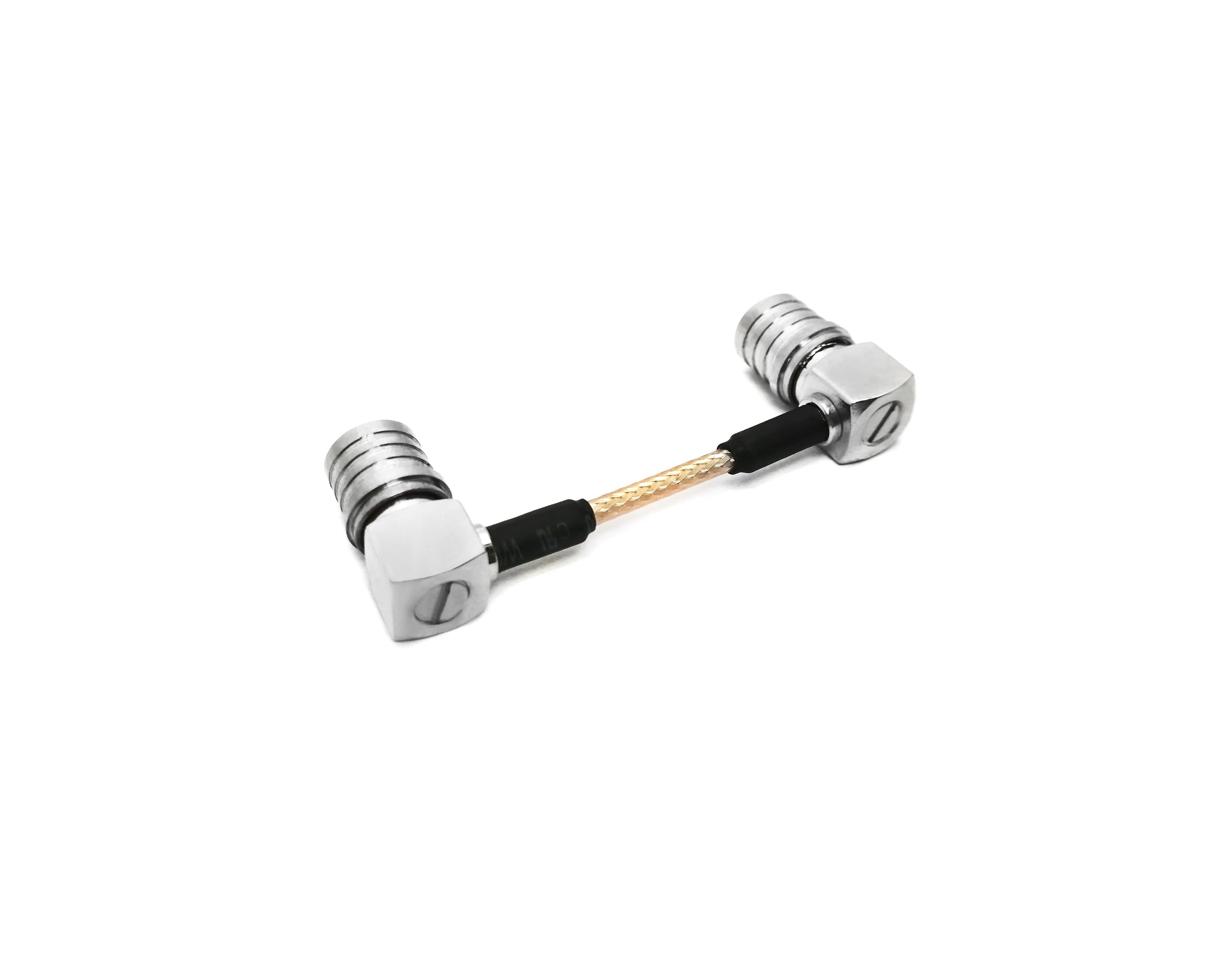 Cable de extensión RG316 QMA macho en ángulo de 2 pulgadas a QMA macho en ángulo - Conector coaxial de 50 ohmios