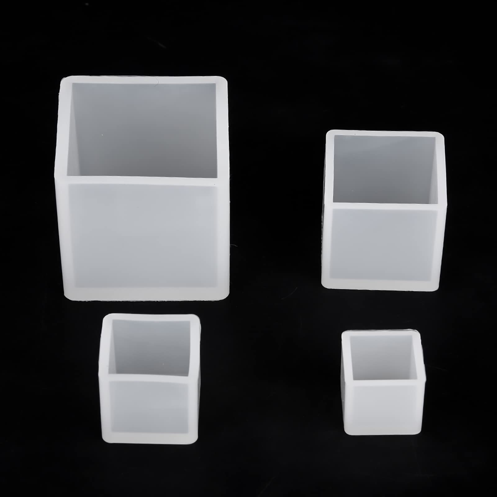Stampo in silicone a cubo lucido: resina, aroma, materiali artigianali (4 misure) - Italia
