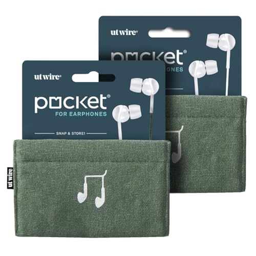 UT-Wire-Pocket-Mobile-Charger-Case-Pouch-Sage-Green-Earbud-Case-2-Pack UT Wire Pocket Mobile Charger Case Pouch (Sage Green, Earbud Case | 2 Pack) - Image 1
