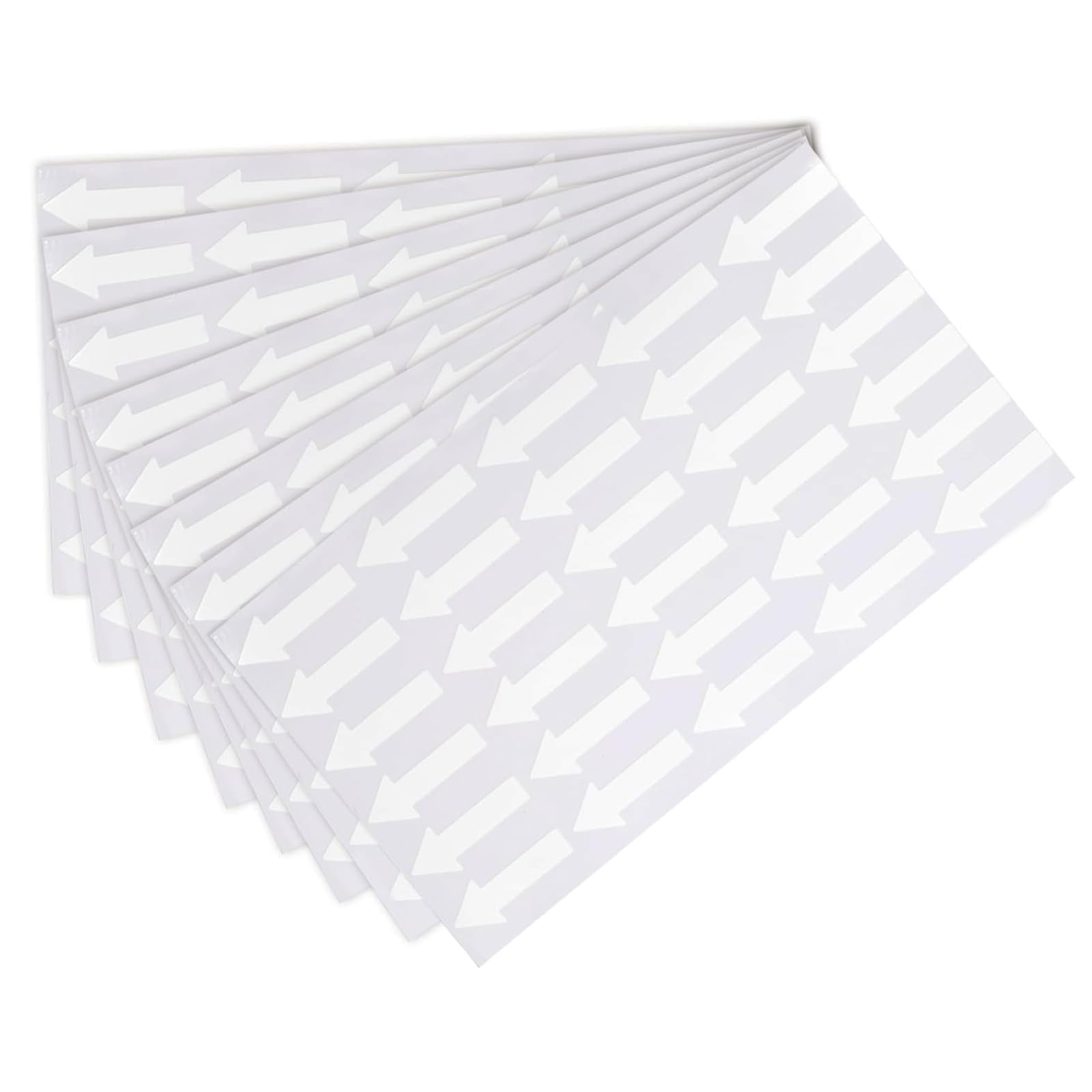 TOP-VIGOR 6 Pcs Small Arrow Stickers, 1.2x0.5 PVC Adhesive Labels for Flow Direction, Defect Marking, Inspection & Quality Control, White — image 1