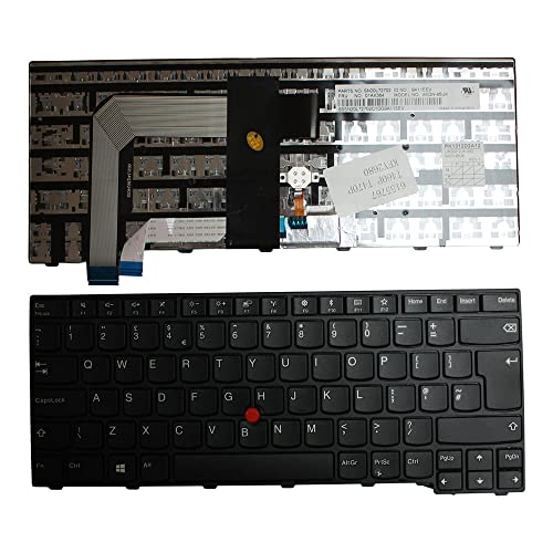 Clavier de Remplacement Lenovo ThinkPad T470p Power4Laptops avec Aiguille PC