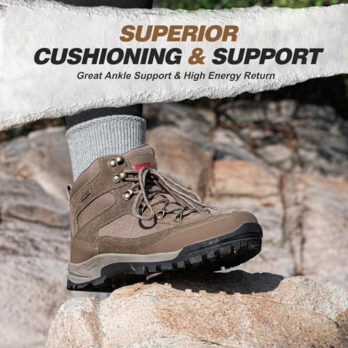 R CORD Hiking Boots Women Waterproof Ankle Support Womens Hiking Boots Backpacking Boots Breathable Non-slip Durable Boots for Outdoors4
