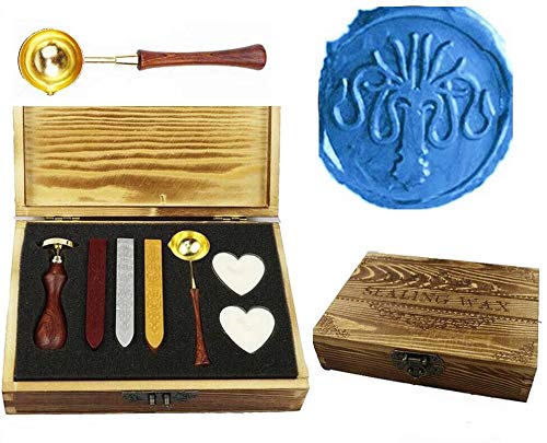 Coffret cadeau cachet de cire rétro pour personnaliser vos cartes de mariage et vacances