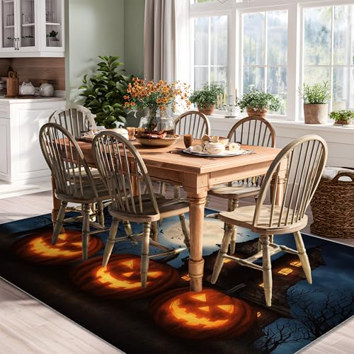 Tapis citrouille qui ne perd pas ses poils avec envers antidérapant