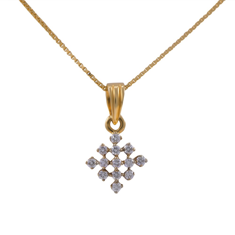 joyalukkas 18K Yellow Gold and Diamond Pendant-picture-5