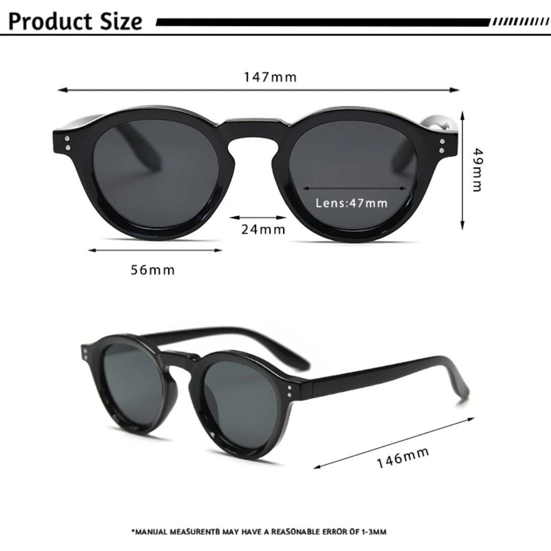 Occhiali da sole retrò punk da uomo, rotondi, dal design personalizzato, occhiali da sole da donna, ideali per attività all'aperto, viaggi, feste, vacanze, regalo.
