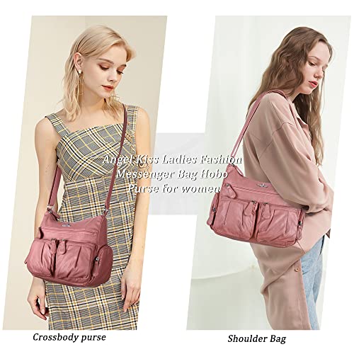 Angelkiss Crossbody Bags for Women, Ladies Shoulder Handbags and Purses Medium Faux Leather Pocketbooks2