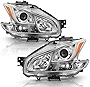 ACANII - For [Halogen Model Only] 2009-2014 Nissan Maxima Chrome Housing Projector Headlights Headlamps Pair Left+Right