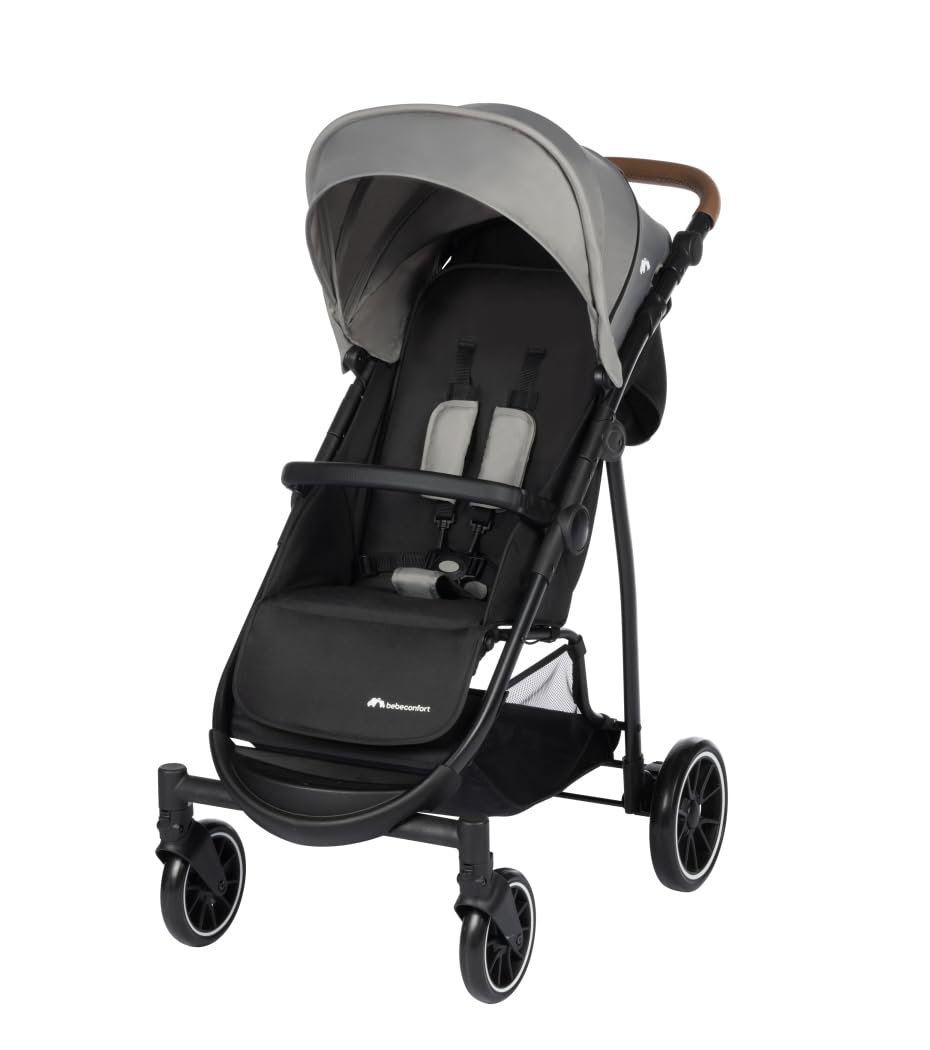 Bebeconfort Ingenious, Passeggino canna compatto, comfort con posizione sdraiata, dalla nascita ai 4 anni, fino a 22 kg, Tinted Grey