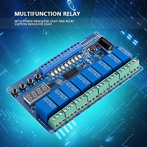 Módulo de relé de 8 canales multifunción con temporizador e indicadores LED