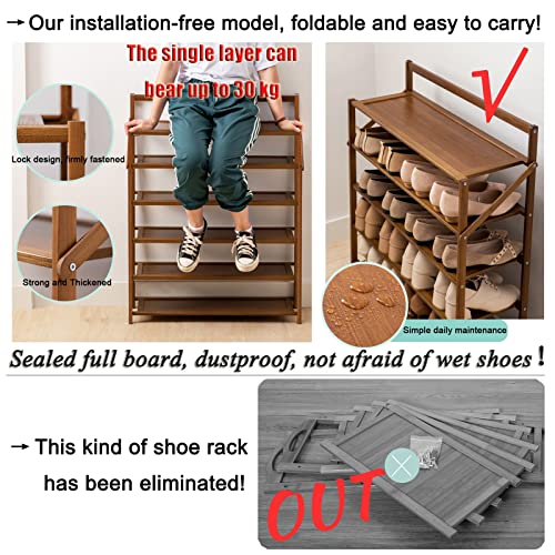 Meuble à chaussures en bambou réglable pour optimiser les petits appartements - 6